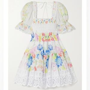 CHARO RUIZ Vannys guipure lace-trimmed mini dress